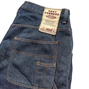 Vintage Phat Farm Mens Denim Carpenter Shorts 36 Blue 100% Cotton Workwear